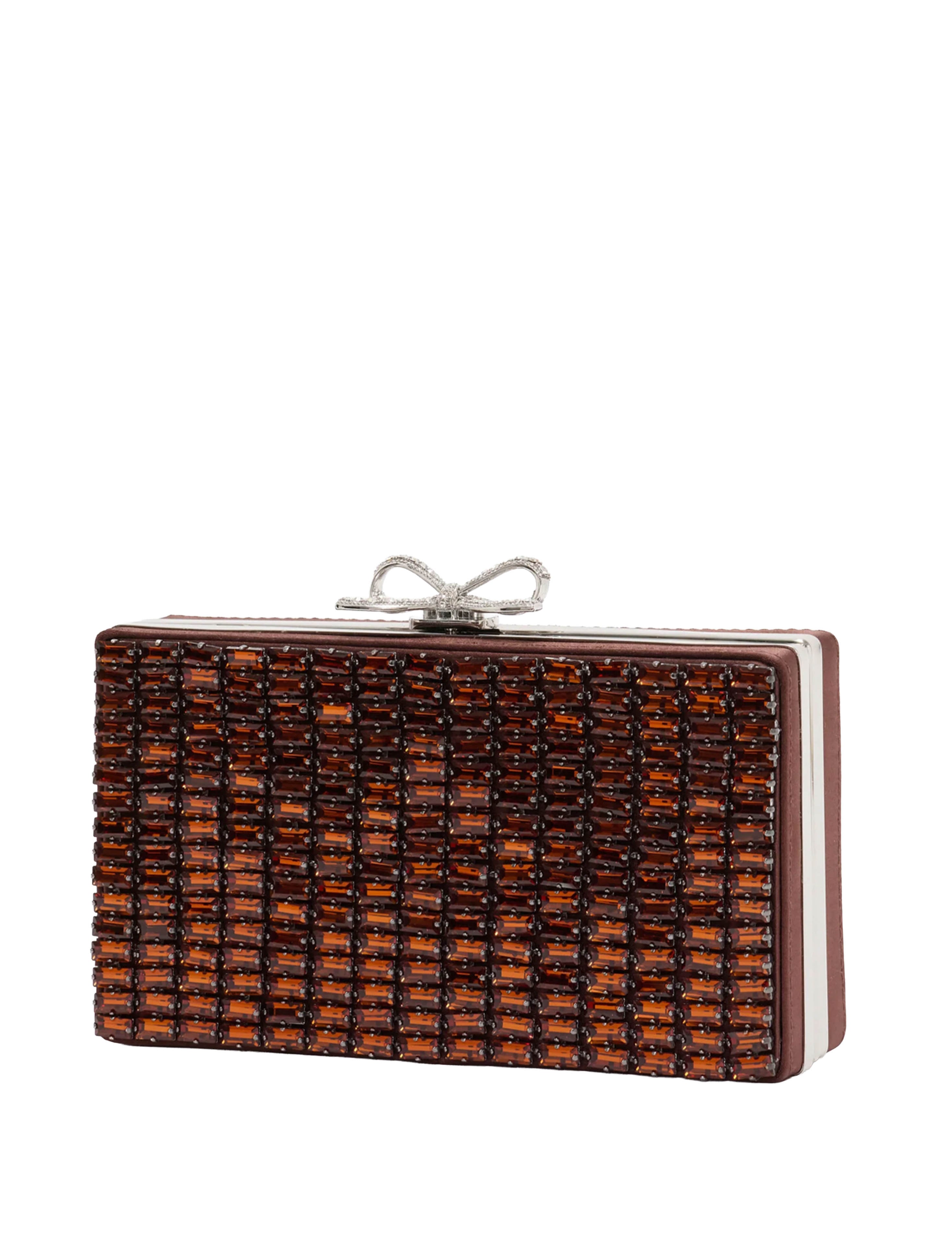 Clutch Chainmail in marrone 