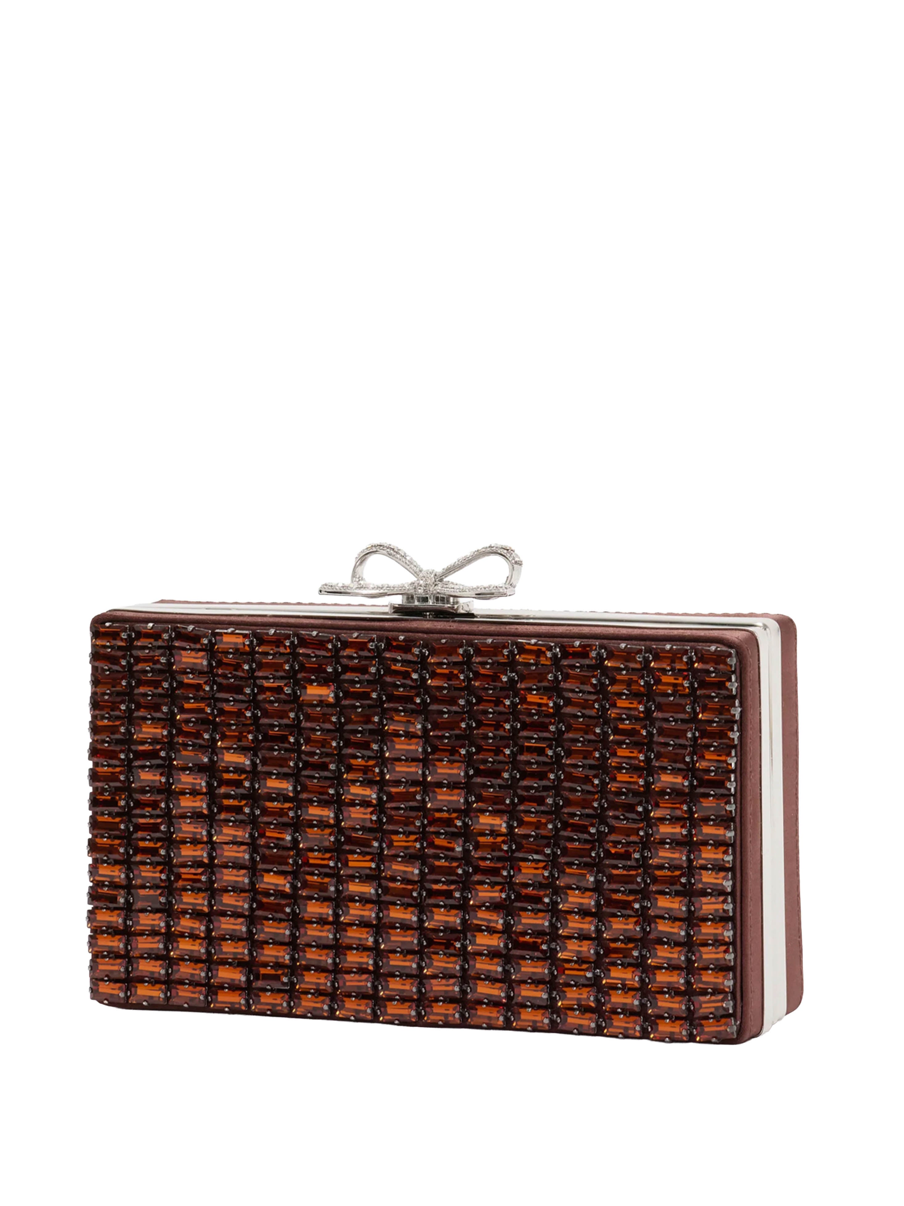 Clutch Chainmail in marrone 