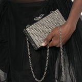 Clutch con cristalli in argento 