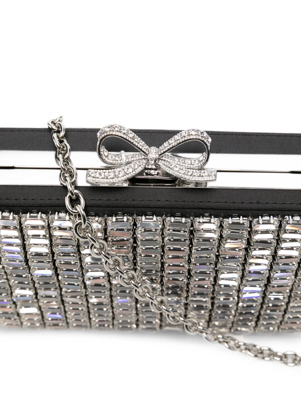 Clutch con cristalli in argento 