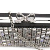 Clutch con cristalli in argento 