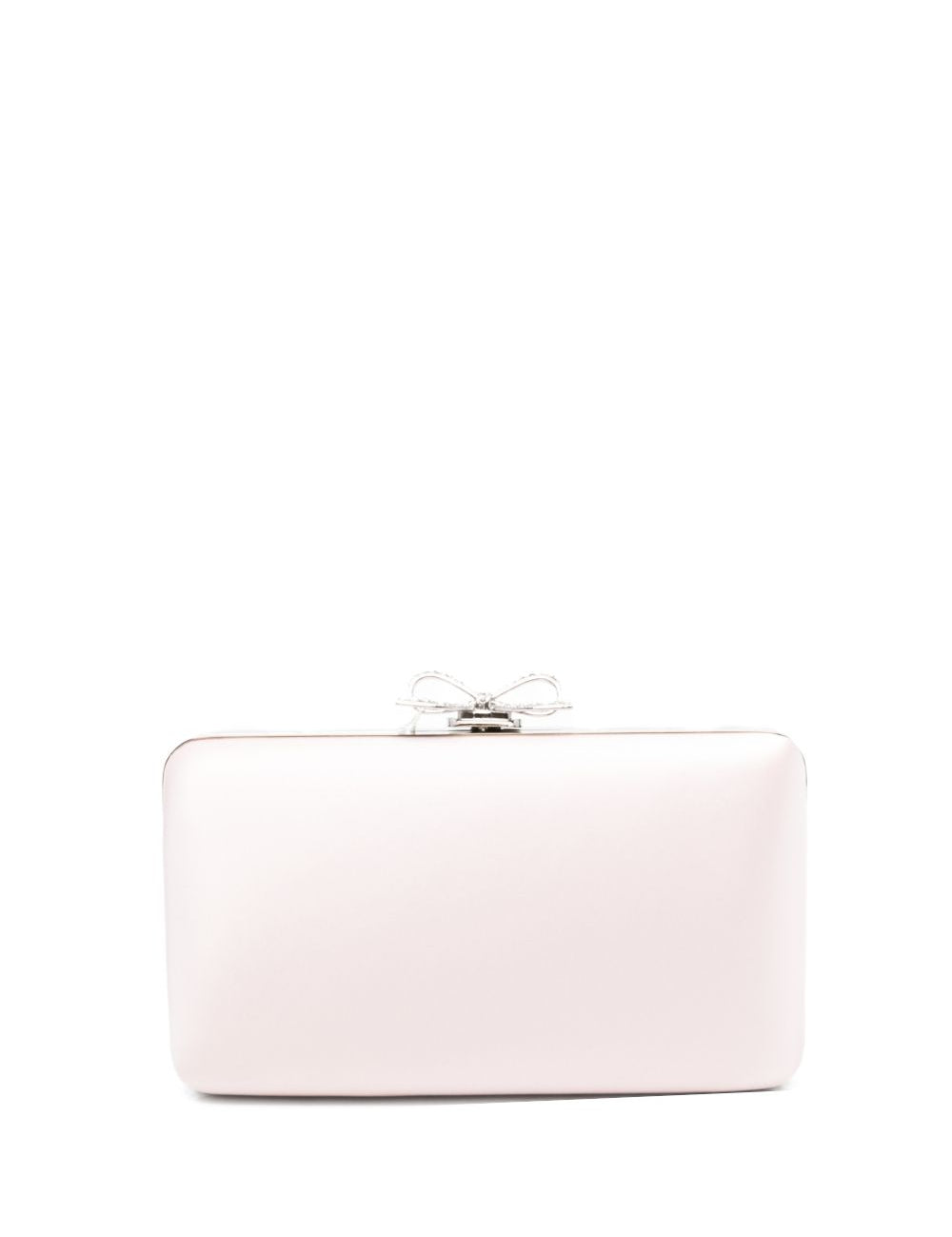 Clutch in raso con fiocco in rosa 