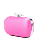 Clutch in raso con fiocco in rosa 