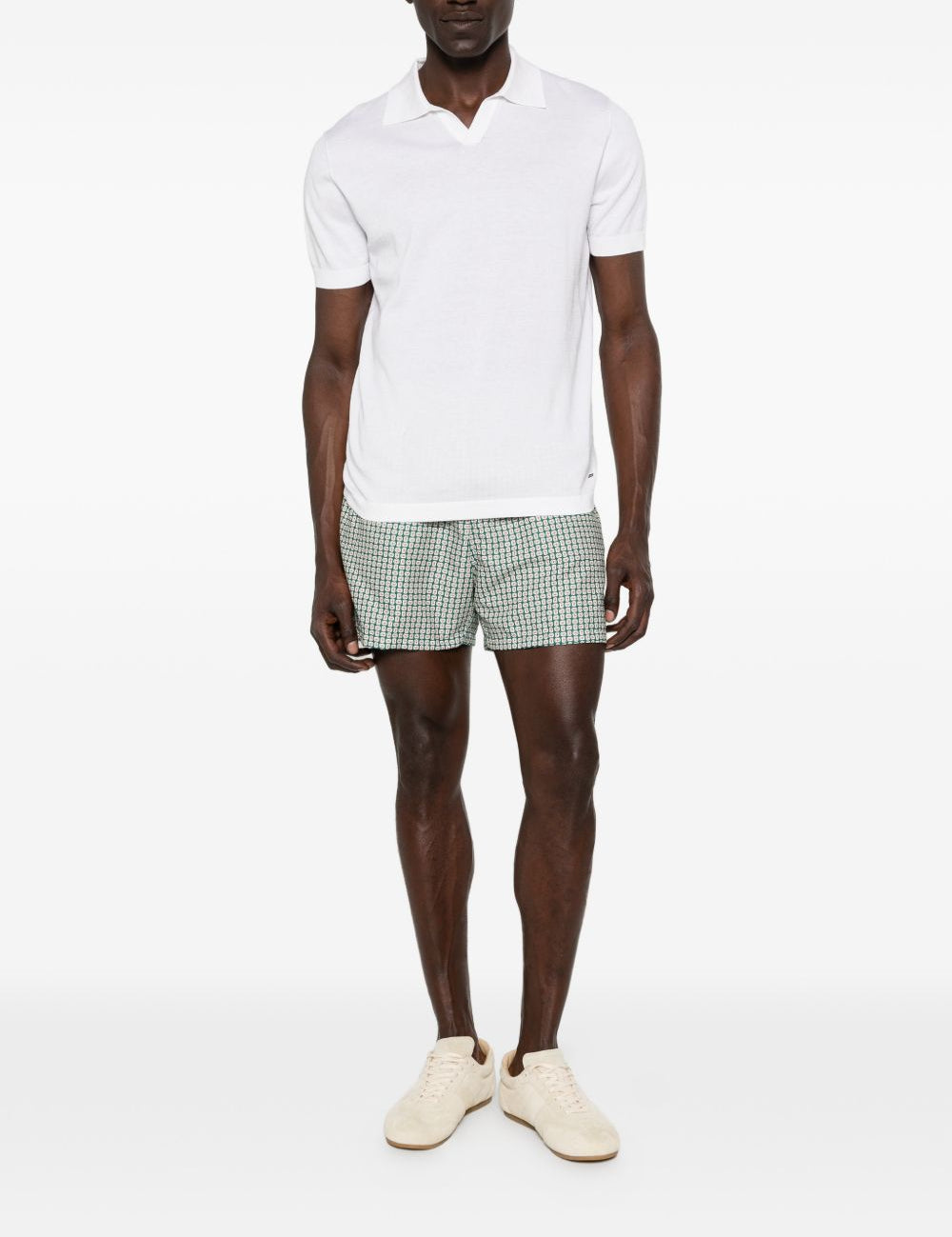 T-shirt a maglia fine con scollo a v in bianco Simkhai - uomo 