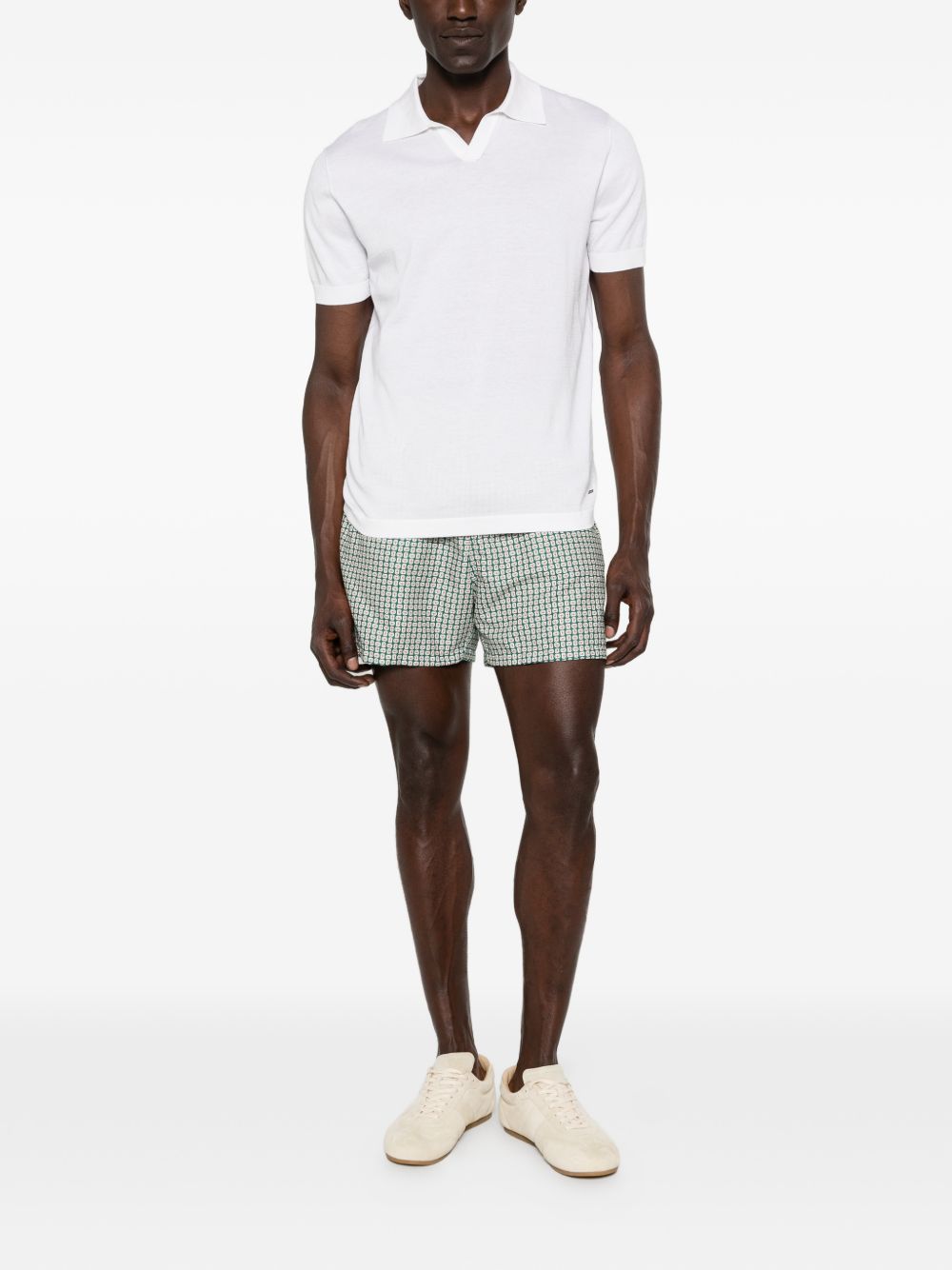 T-shirt a maglia fine con scollo a v in bianco Simkhai - uomo 