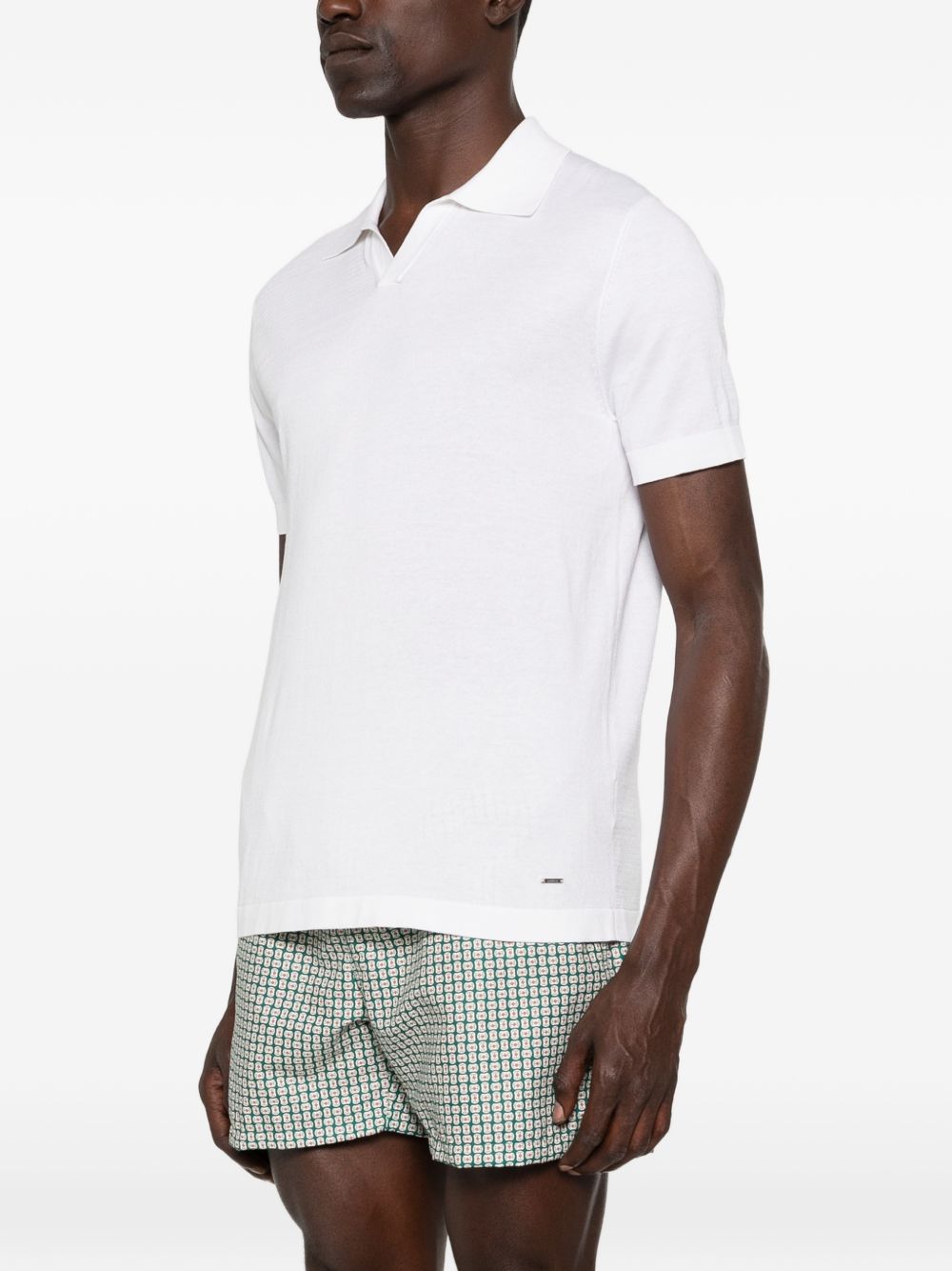 T-shirt a maglia fine con scollo a v in bianco Simkhai - uomo 