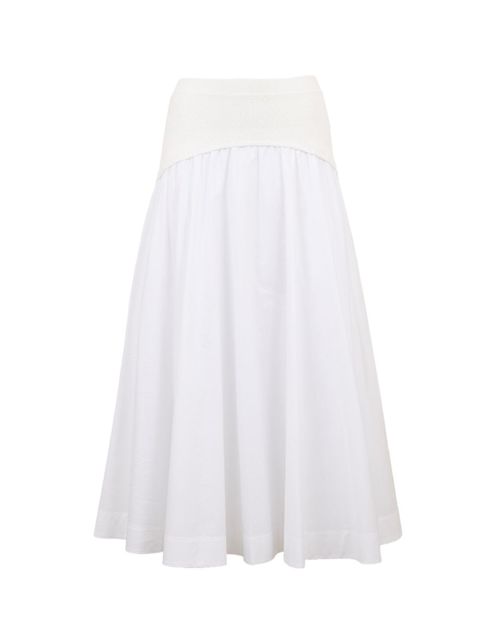 Gonna midi Ovie in bianco 