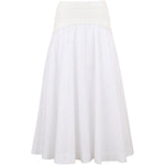 Gonna midi Ovie in bianco 