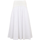 Gonna midi Ovie in bianco 