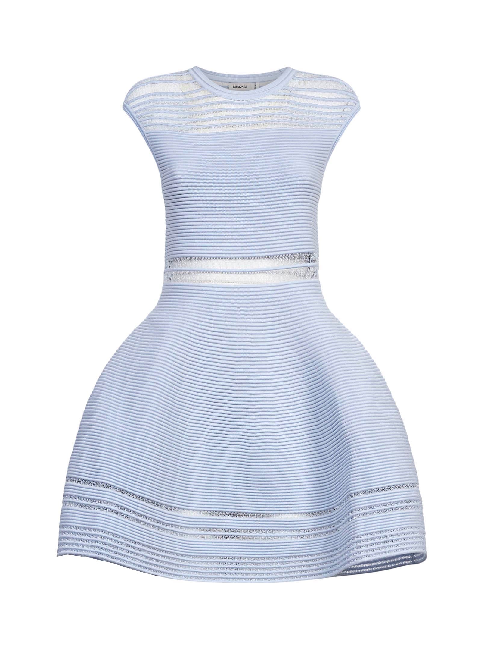 Abito mini in maglia Esri in azzurro 