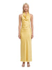 Reannon draped long dress in yellow