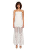 Abito lungo bustier Rennis in bianco