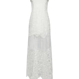 Abito lungo bustier Rennis in bianco 