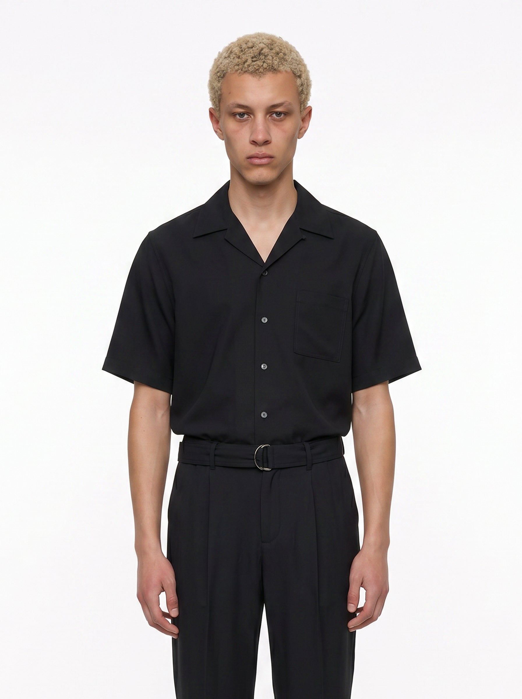 Camicia Cade Camp in nero 