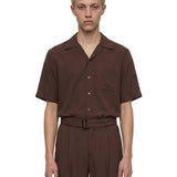 Camicia Cade Camp in marrone 