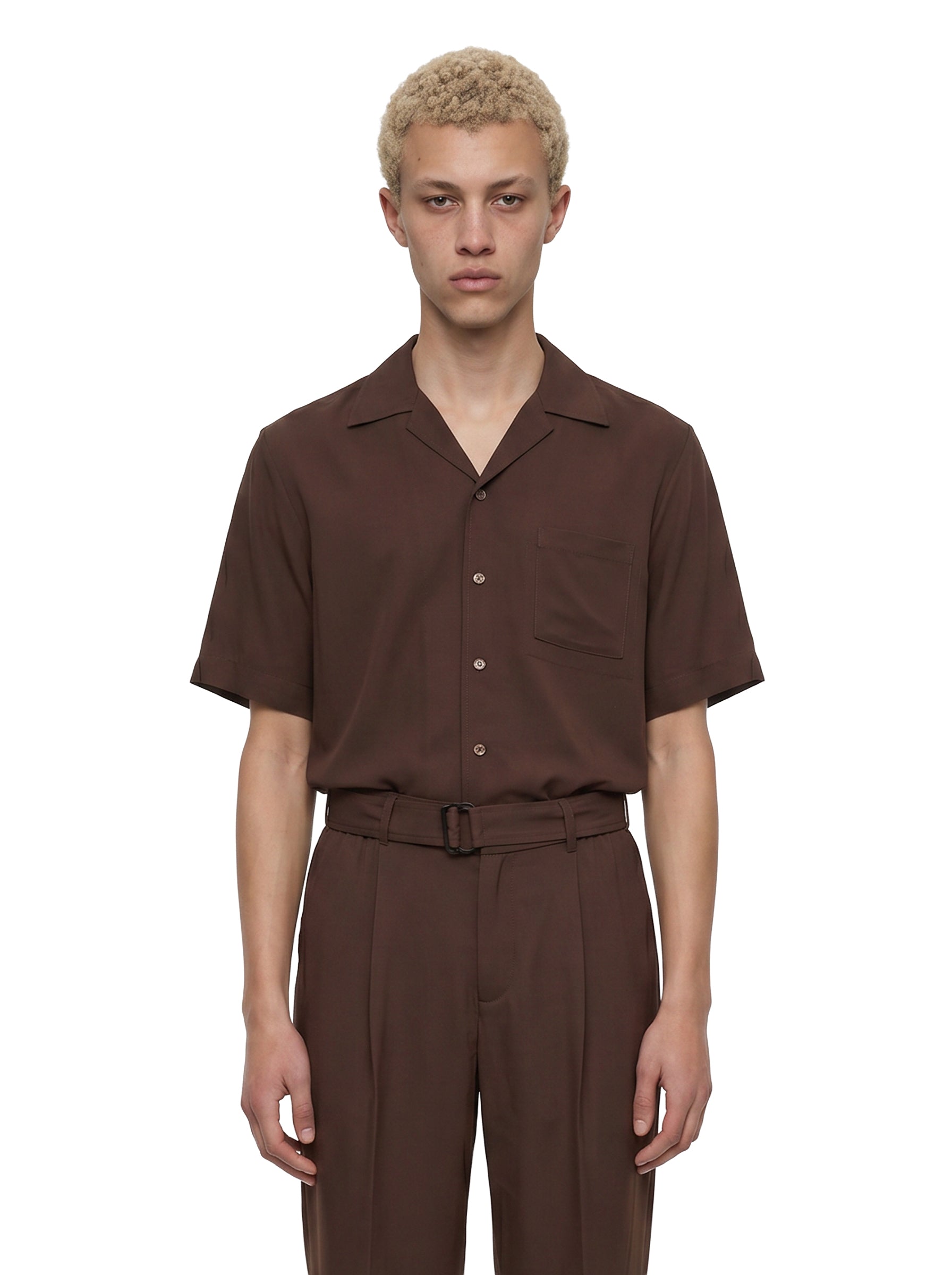 Camicia Cade Camp in marrone 