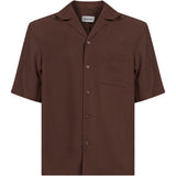 Camicia Cade Camp in marrone 
