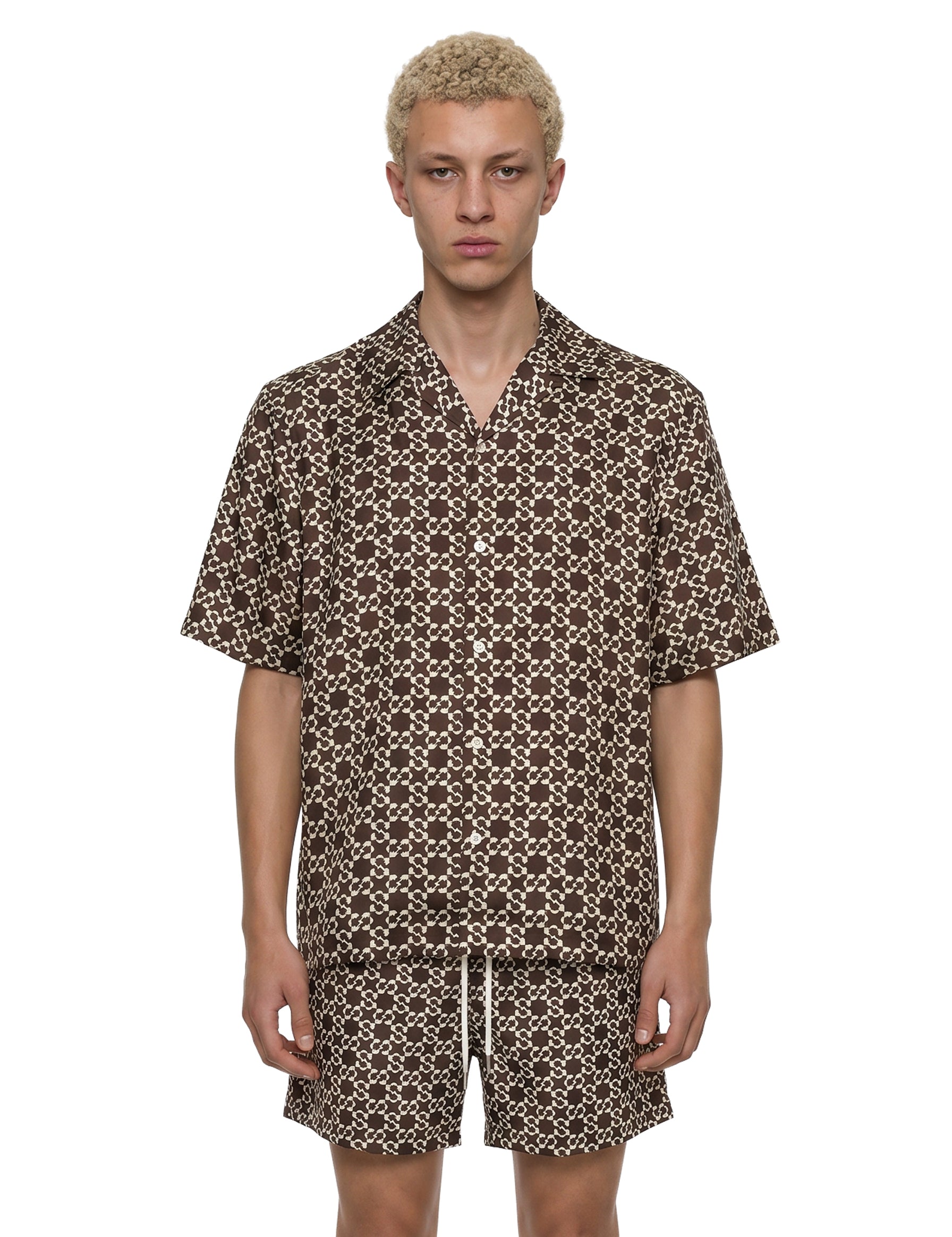 Camicia Casper in seta multicolor 