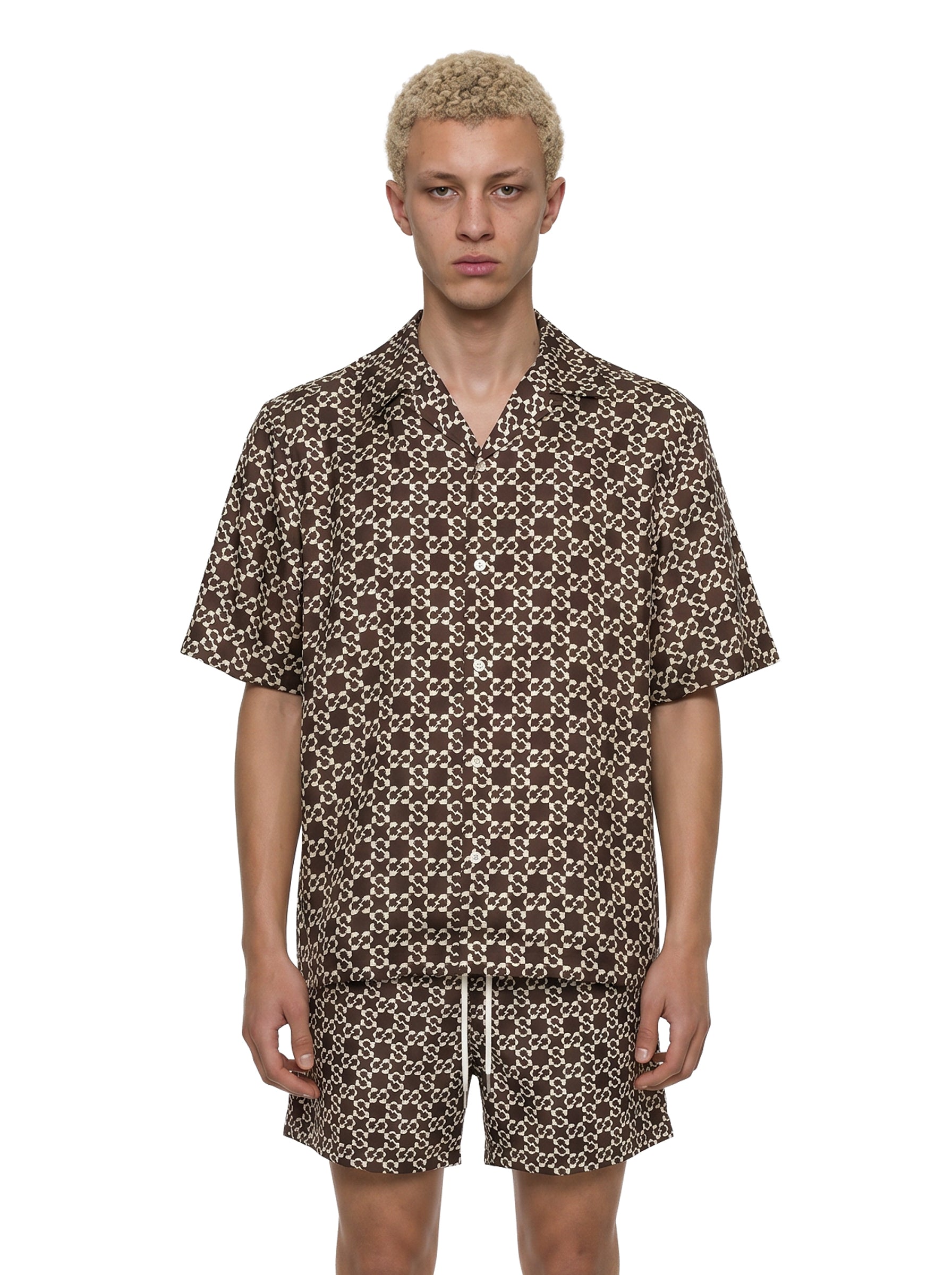 Camicia Casper in seta multicolor 