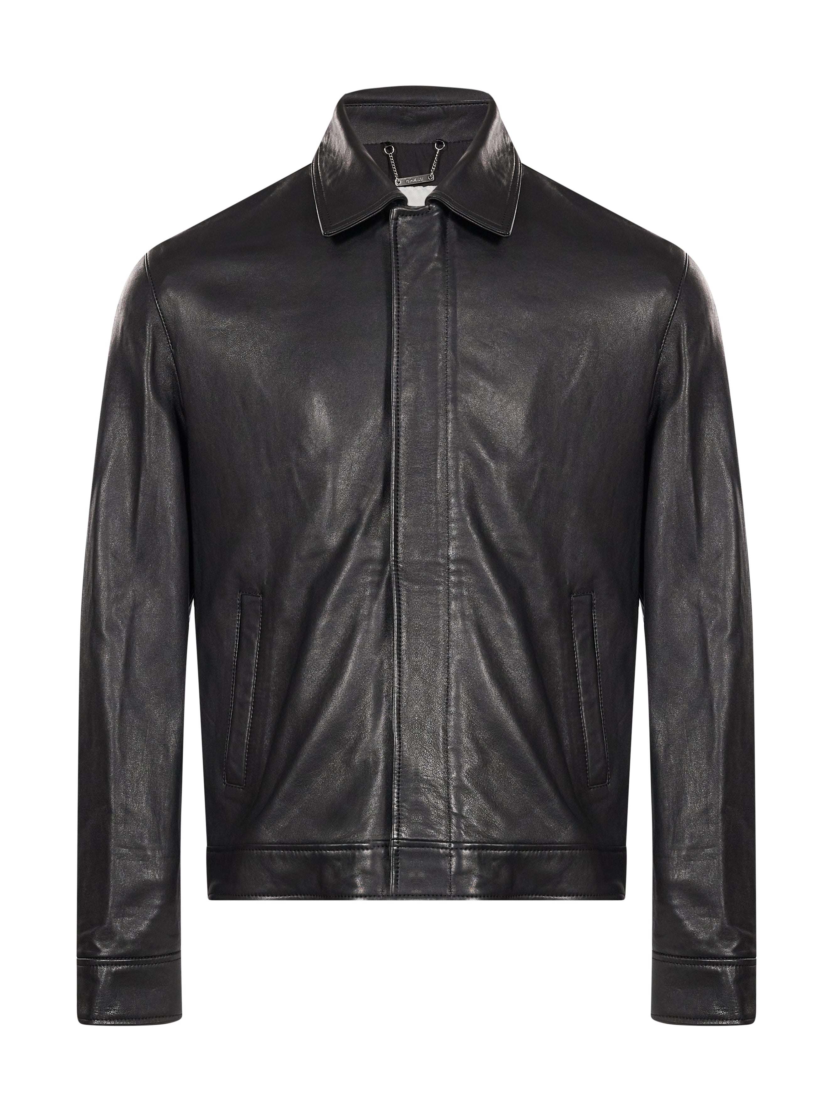 Giacca in pelle in nero 