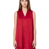 Abito corto Toni in raso rosso 