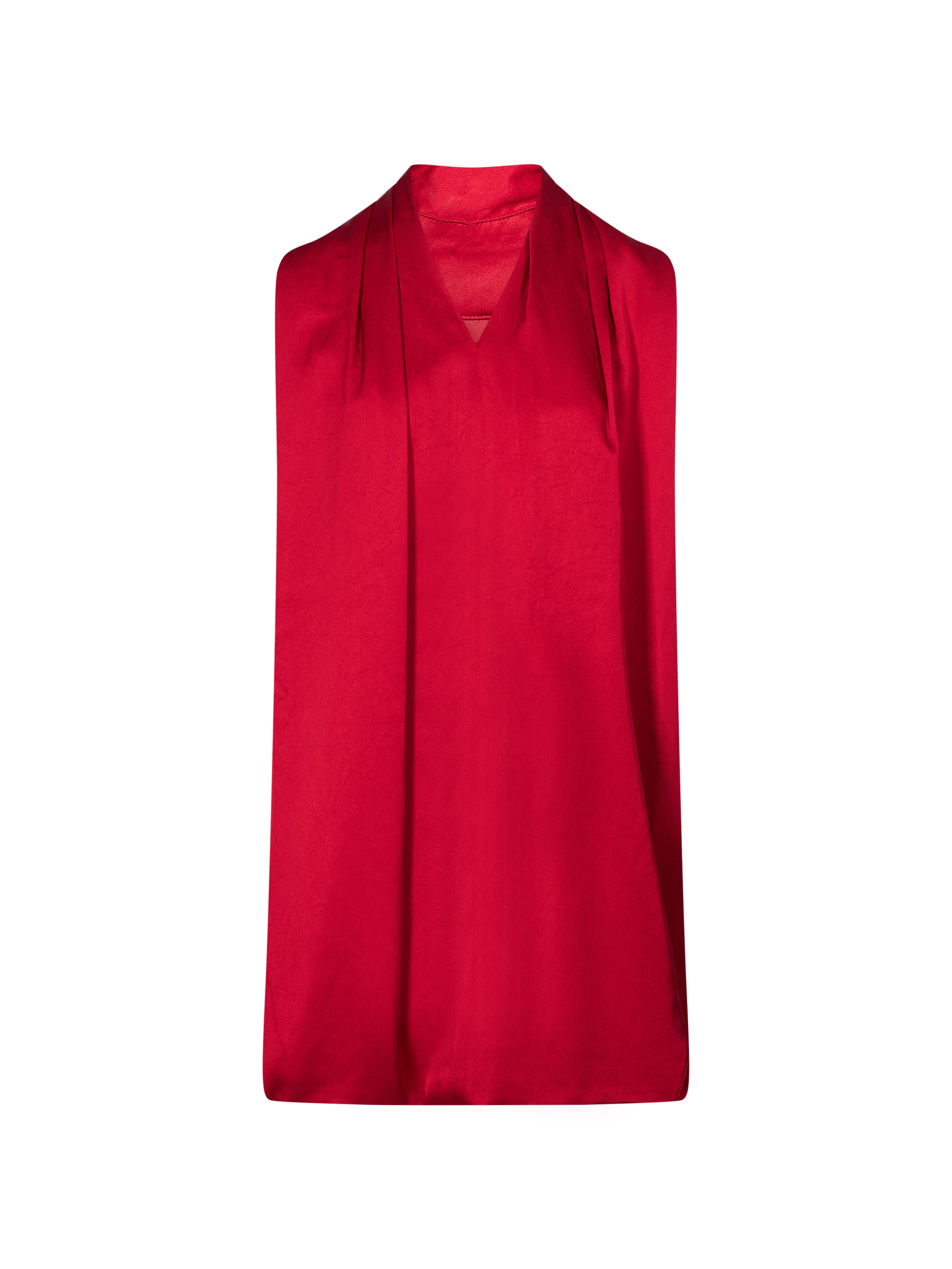 Abito corto Toni in raso rosso 