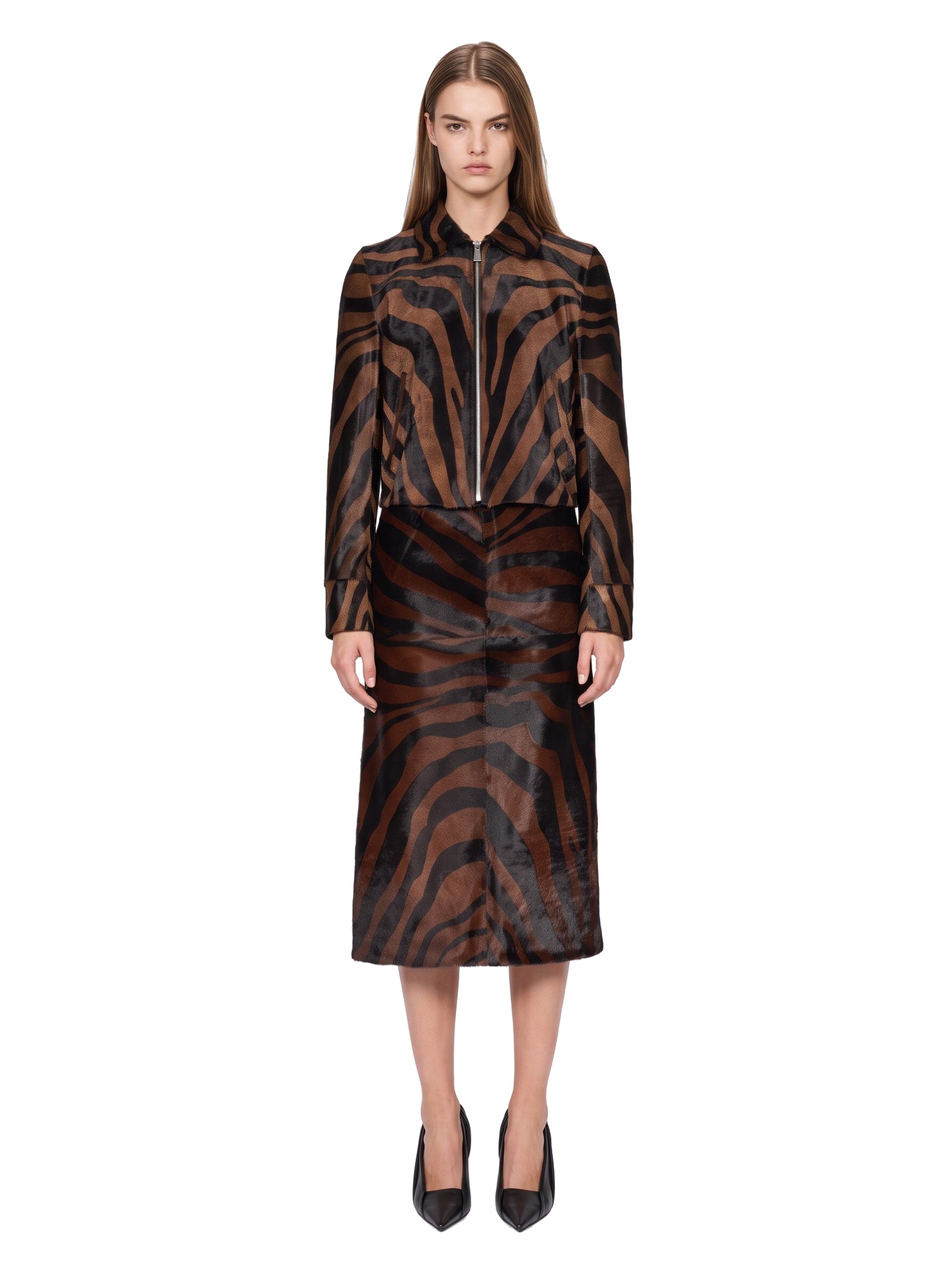 Gonna midi Tobiana in stampa animalier 