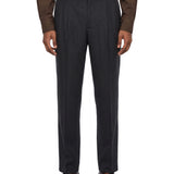 Pantalone con pences in grigio antracite 