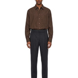 Pantalone con pences in grigio antracite 
