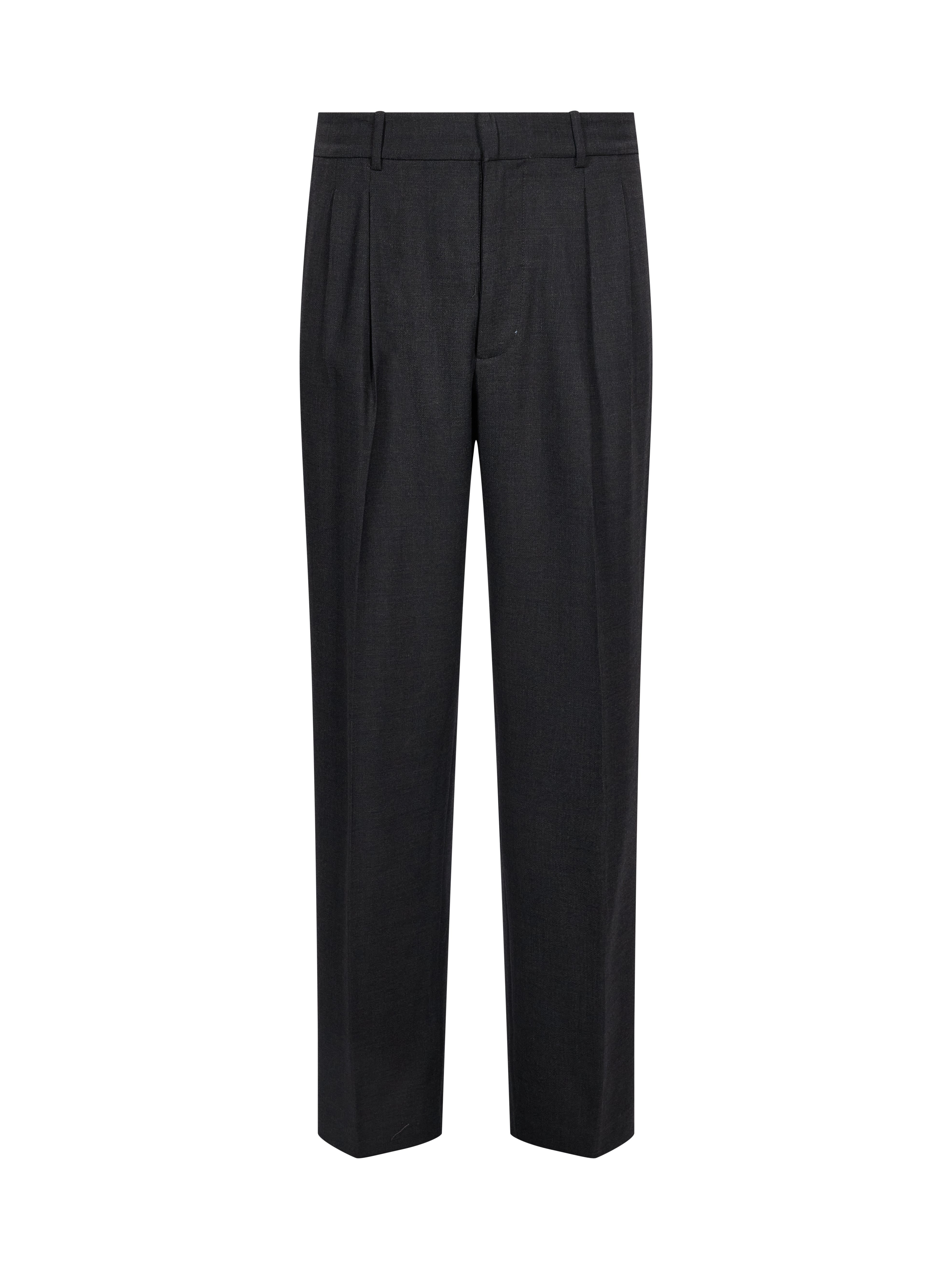 Pantalone con pences in grigio antracite 