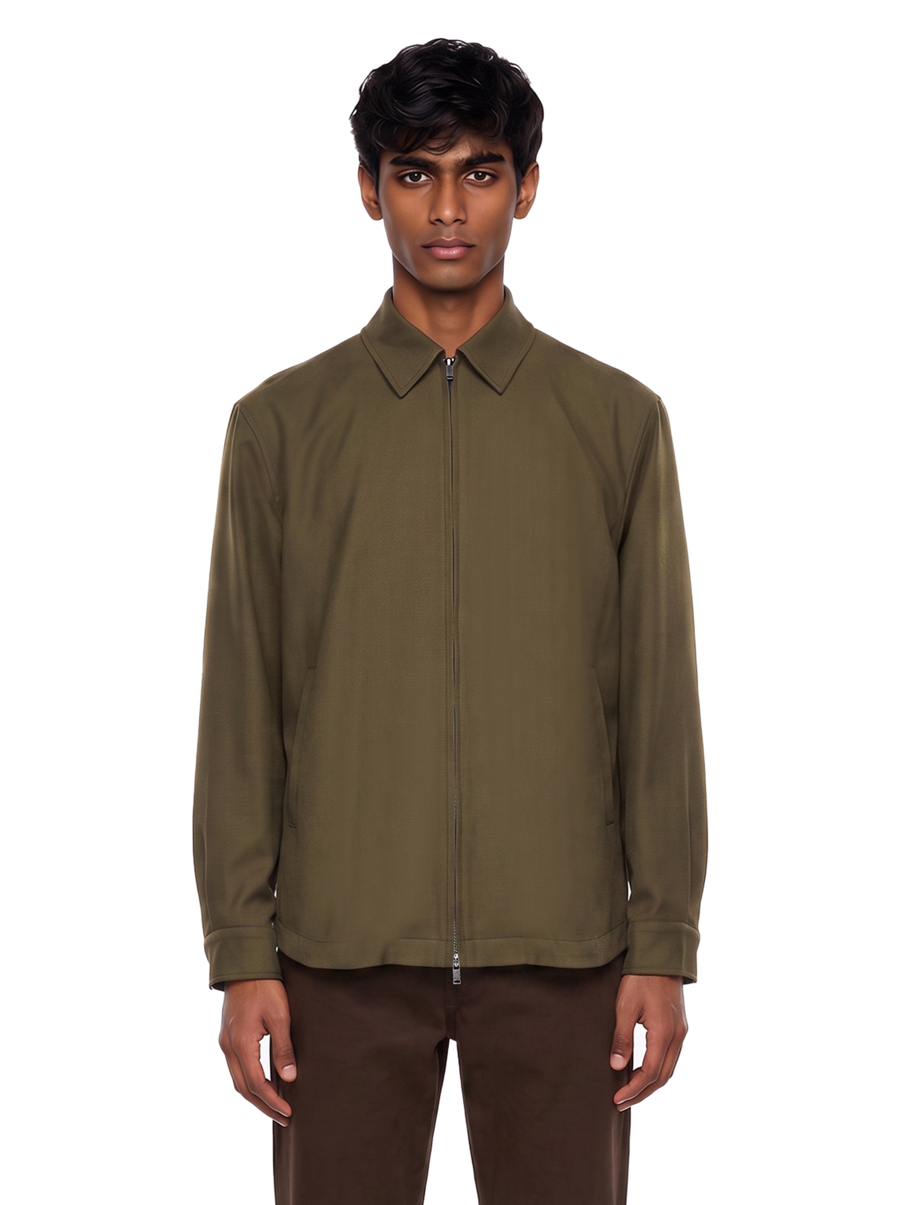 Giacca blouson Sidney in verde oliva 