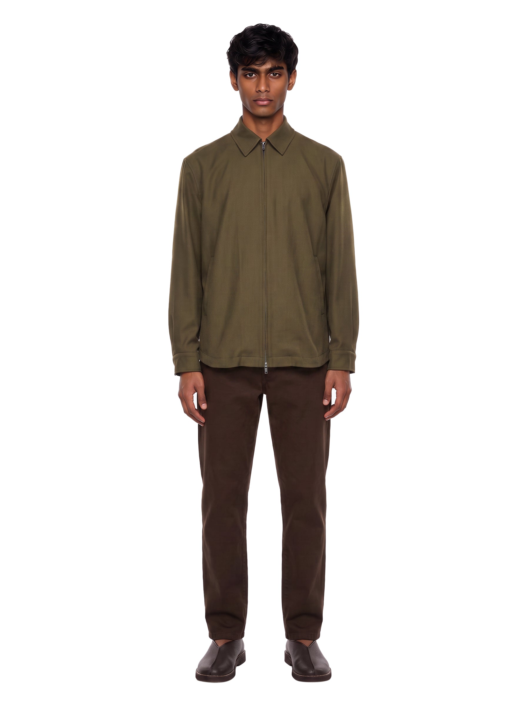 Giacca blouson Sidney in verde oliva 