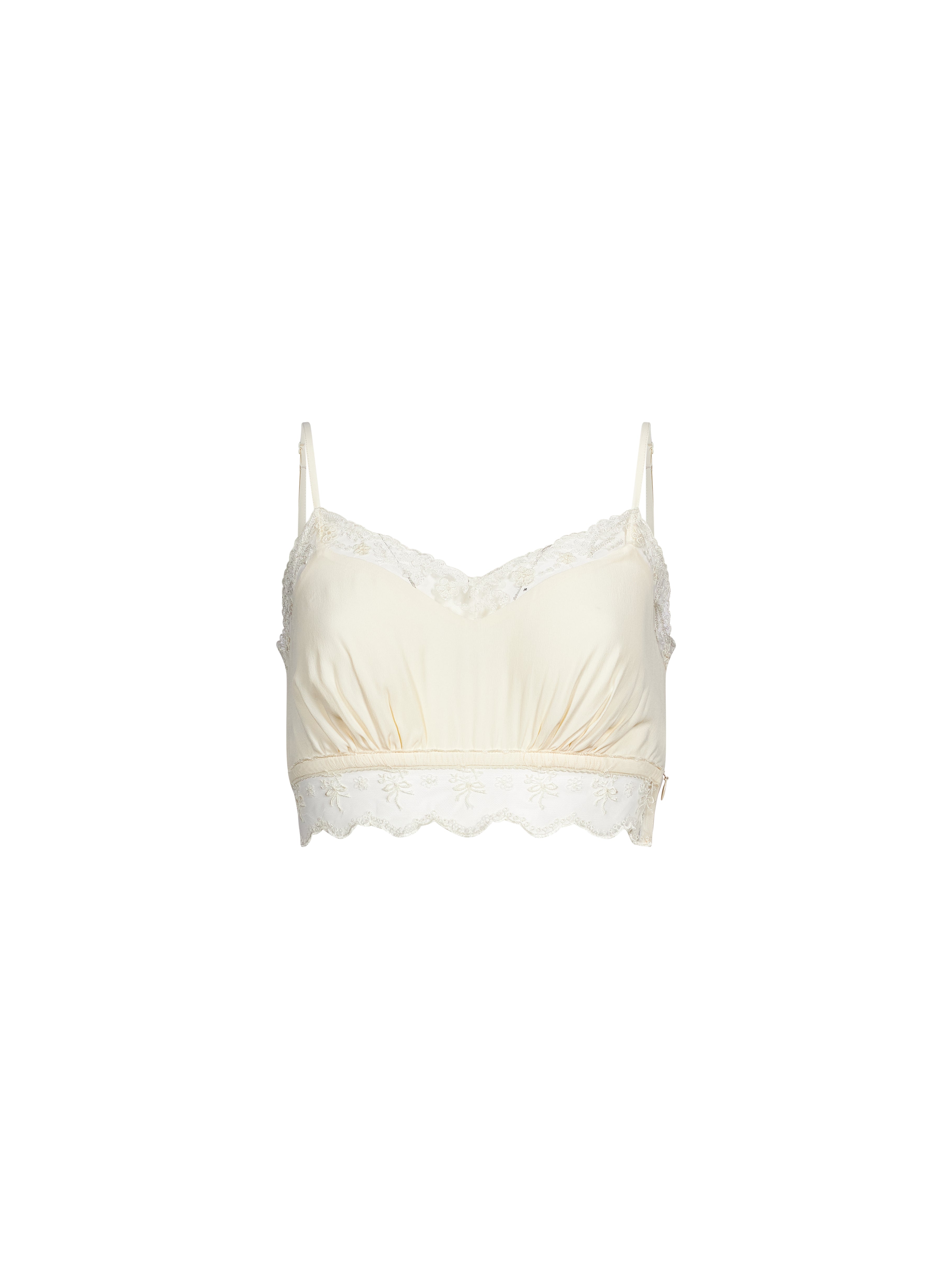 Top in pizzo avorio 