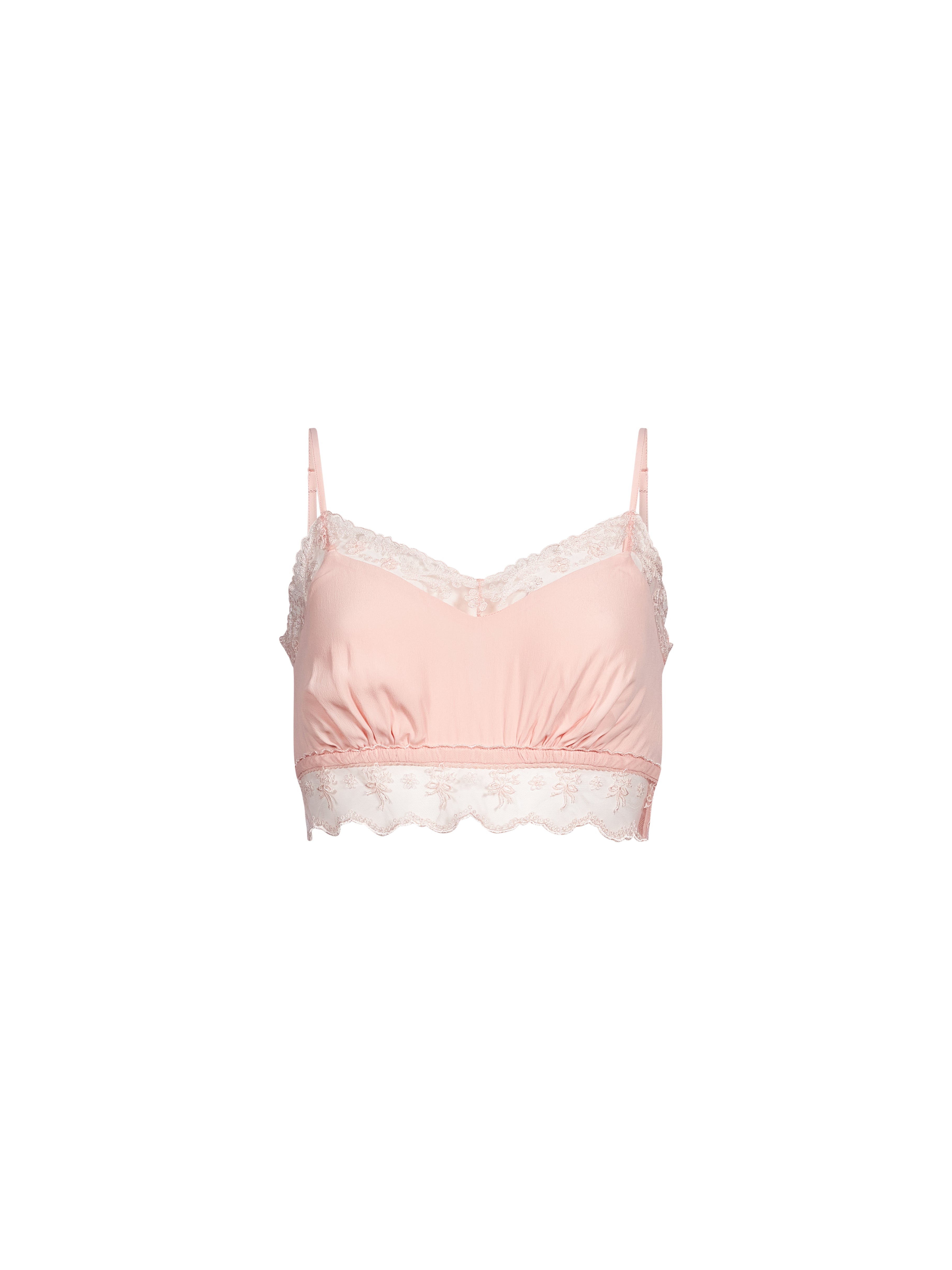 Top in seta rosa 