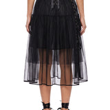 Gonna tulle con nastri in nero 