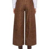 Pantaloni a gamba ampia in marrone 