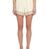 Shorts in raso avorio 