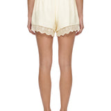 Shorts in raso avorio 