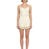 Shorts in raso avorio 