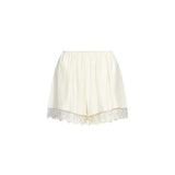 Shorts in raso avorio 
