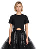 T-shirt fiocco in nero