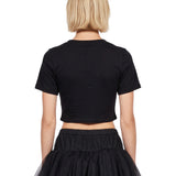 T-shirt fiocco in nero 