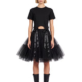 T-shirt fiocco in nero 