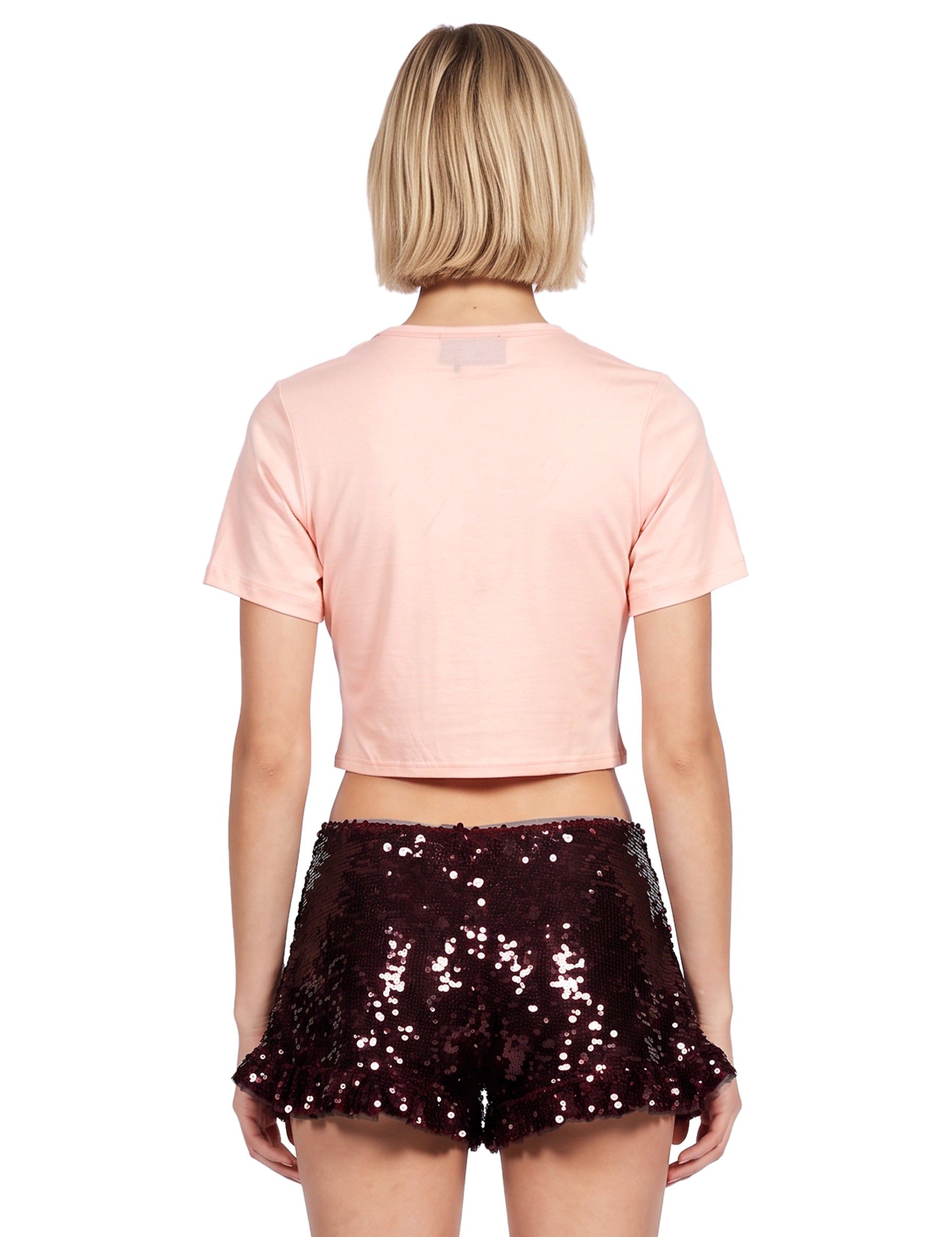 T-shirt fiocco in rosa 