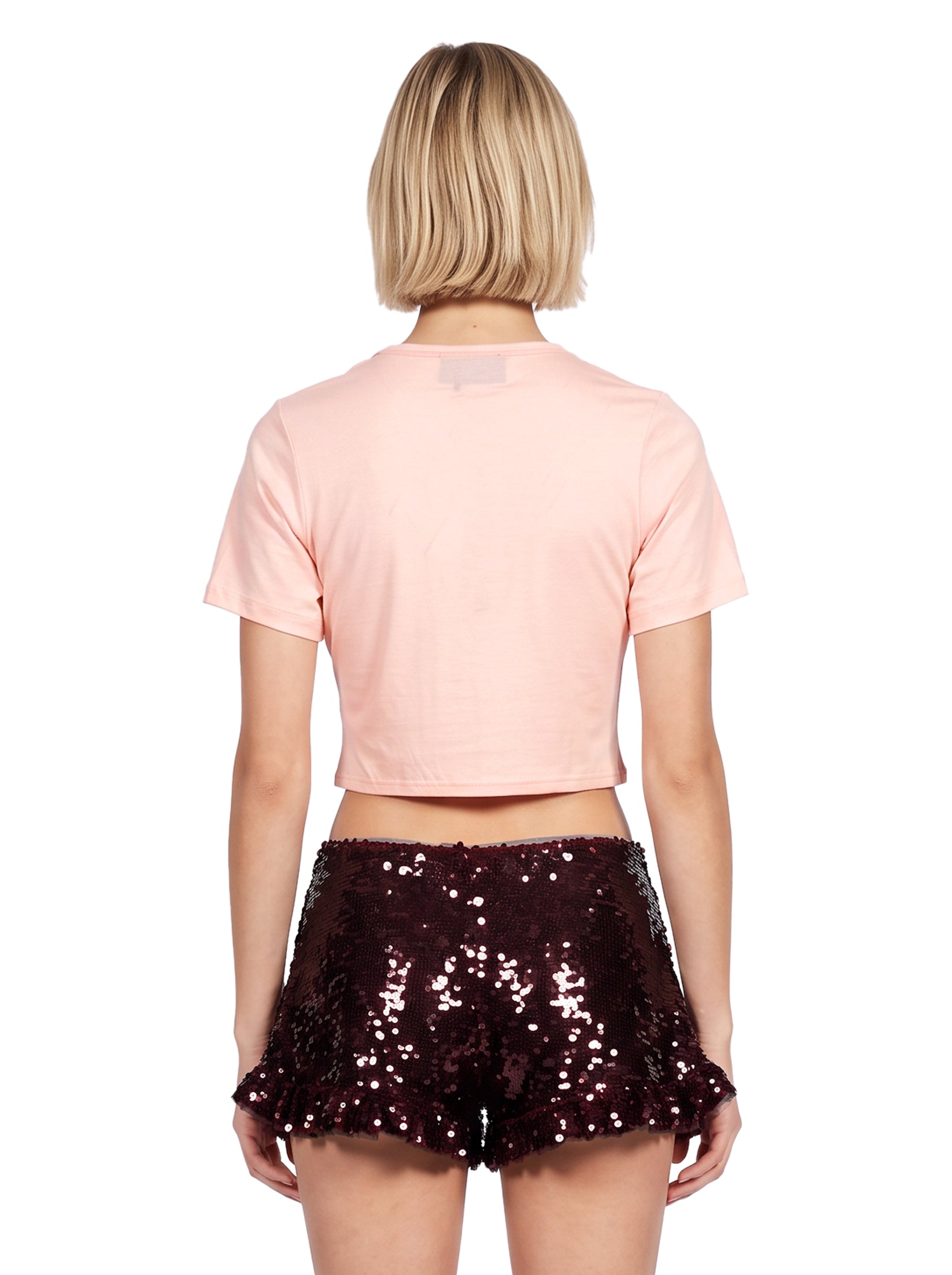 T-shirt fiocco in rosa 