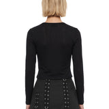 T-shirt con fiocchi in nero 