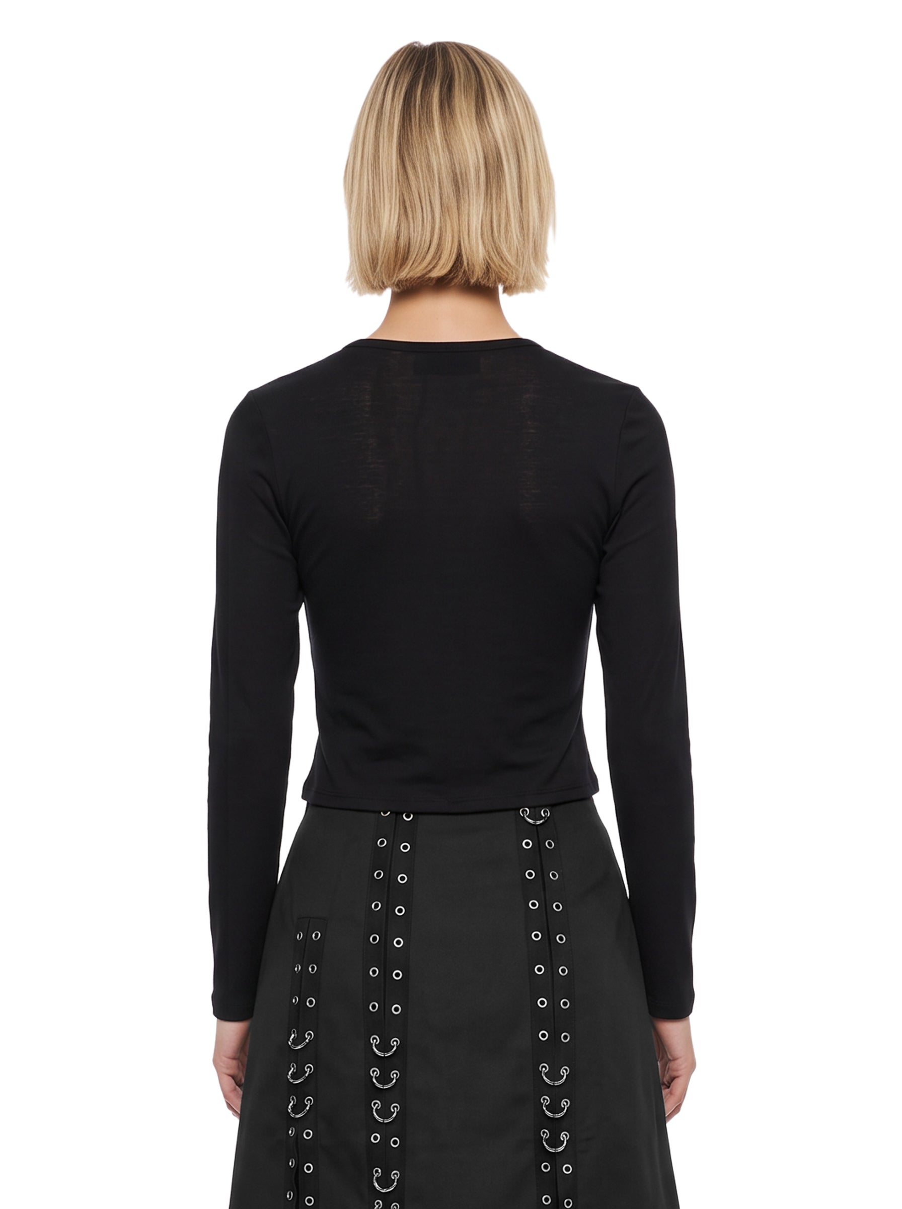 T-shirt con fiocchi in nero 