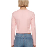 T-shirt con fiocchi in rosa 