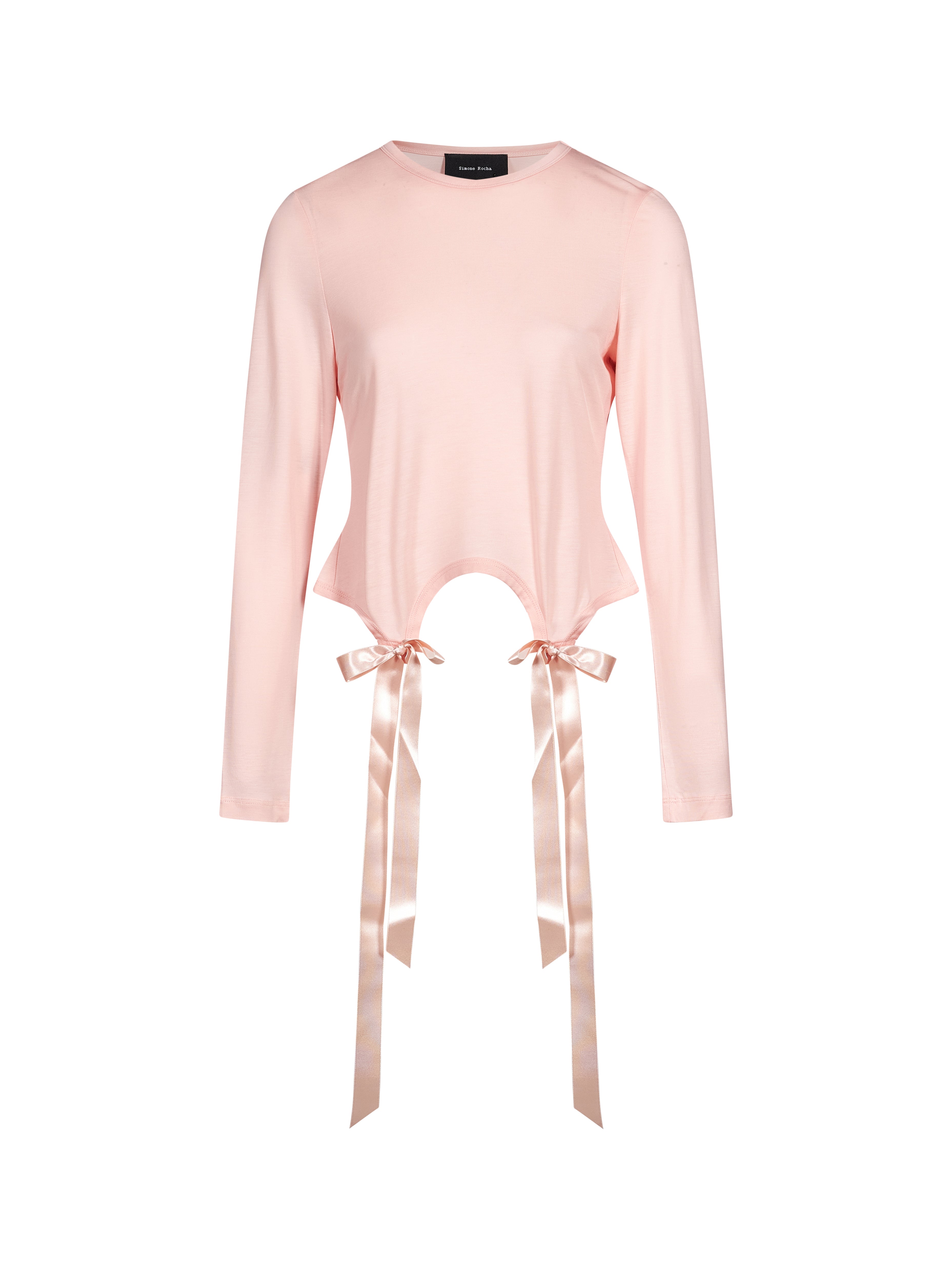 T-shirt con fiocchi in rosa 