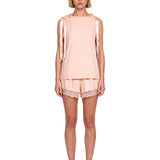Top con fiocchi in rosa 